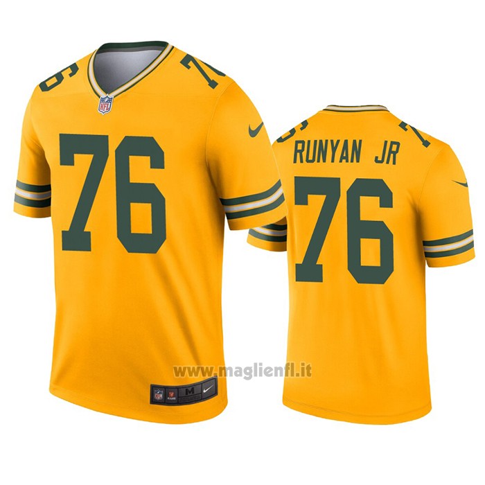 Maglia NFL Legend Green Bay Packers Jon Runyan Jr. Inverted Or